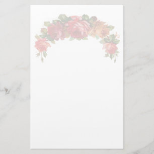 Vintages Blumenbriefpapier auf gerecyceltem Papier