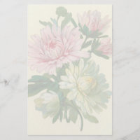 Vintages Blumenbriefpapier