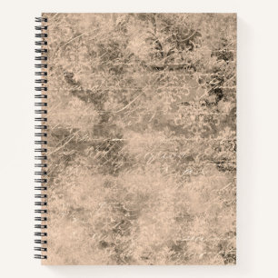 Vintages Blumenbullet-Journal / Linken-Notebook Notizbuch