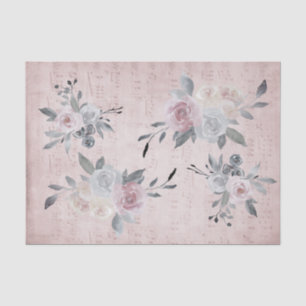 Vintages Blumendekor Seidenpapier