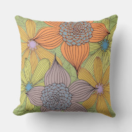 Vintages Blumendesign Kissen