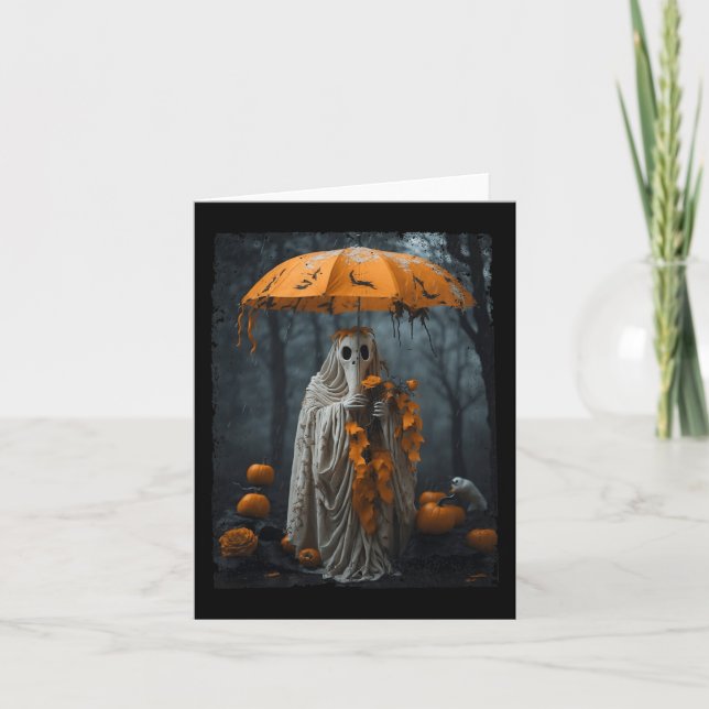 Vintages Blumengeistenhaus im Wald Karte (Vorderseite)