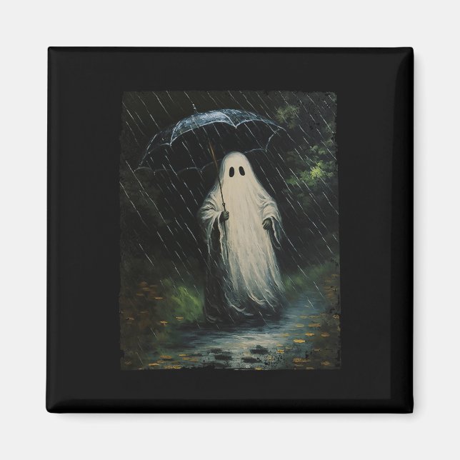 Vintages Blumengeistenhaus im Wald Magnet (Vorne)