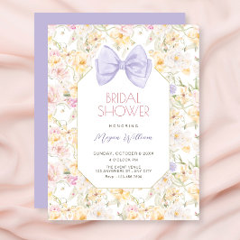 Vintages blumengeschmücktes Brautparty Einladung