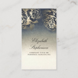 Vintages Blumengestein für Seestreitkräfte und Gol Visitenkarte