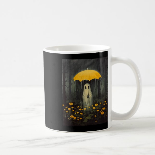 Vintages Blumenghost Halloween Gothic Ghost Dark F Kaffeetasse (Rechts)