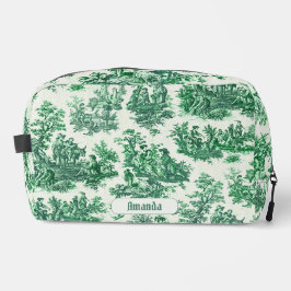 Vintages Blumengrün-Jouilmonogramm Waschbeutel