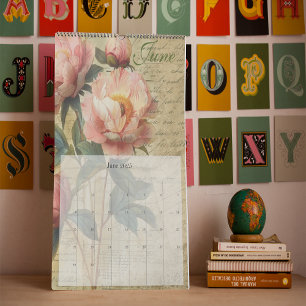 Vintages BlumenJunk-Journal 2025 Kalender