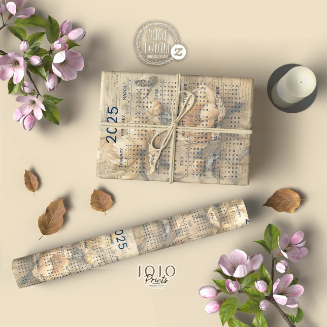 Vintages BlumenJunk-Journal 2025 Seidenpapier (2025 Vintage Floral Junk Journal Tissue Paper)