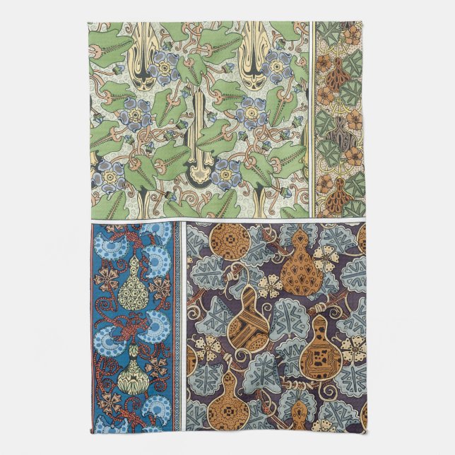 Vintages Blumenmuseum Geschirrtuch (Vertikal)