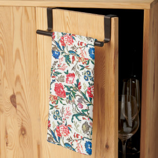 Vintages Blumenmuster aus dem 19. Jahrhundert Geschirrtuch