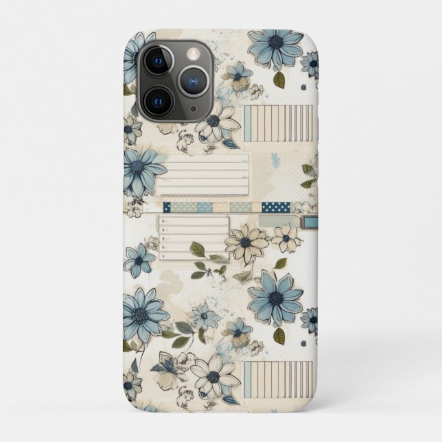 Vintages Blumenmuster Case-Mate iPhone Hülle (Rückseite)