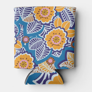 Vintages Blumenmuster: Elegantes Design Dosenkühler