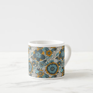 Vintages Blumenmuster Espressotasse