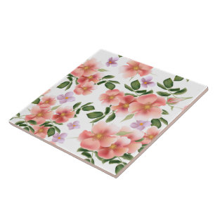 Vintages Blumenmuster Fliese