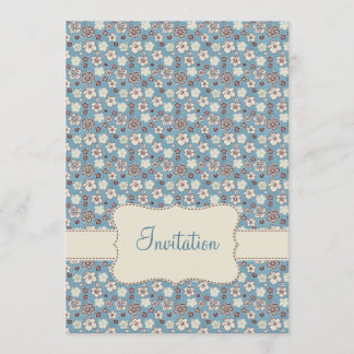 Vintages Blumenmuster Geburtstag Einladung