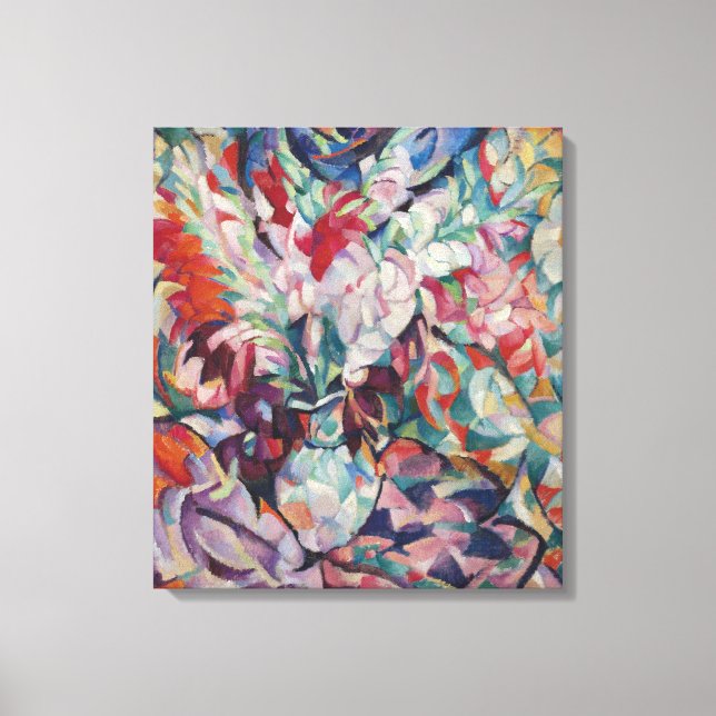 Vintages Blumenmuster Gladiolus Leinwanddruck (Vorderseite)