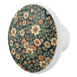 Vintages Blumenmuster Keramikknauf