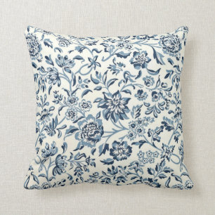 Vintages Blumenmuster Kissen