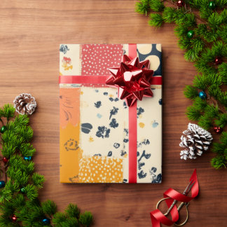 Vintages Blumenmuster-Muster Geschenkpapier
