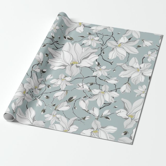 Vintages Blumenmuster. Nahtloses Muster Geschenkpapier (Ungerollt)