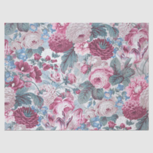 Vintages Blumenmuster Red Blue Rose Blume Craft Seidenpapier