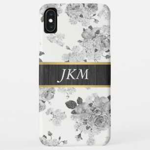 Vintages Blumenmuster / Schwarz und Weiß Case-Mate iPhone Hülle