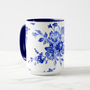Vintages Blumenmuster Tasse