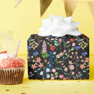 Vintages Blumenmuster VCFP2301 Geschenkpapier