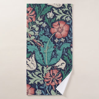 Vintages Blumenmuster, William Morris Badehandtuch