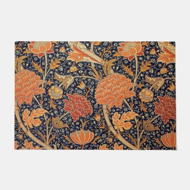 Vintages Blumenmuster, William Morris Fußmatte (Vorderseite)