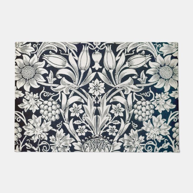 Vintages Blumenmuster, William Morris Fußmatte (Vorderseite)