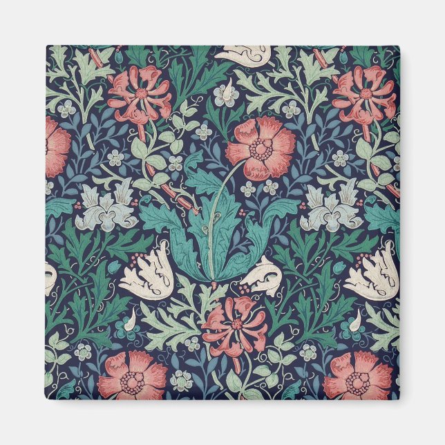 Vintages Blumenmuster, William Morris Magnet (Vorne)