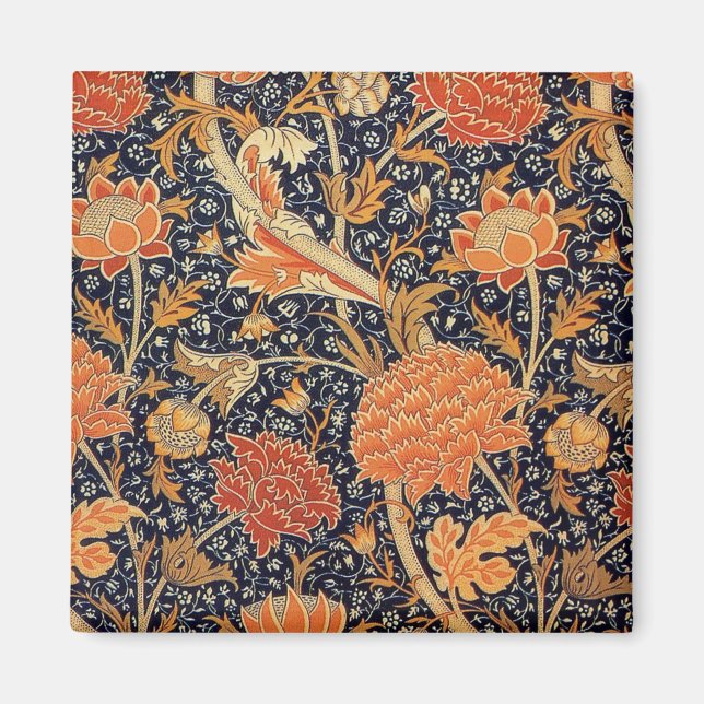 Vintages Blumenmuster, William Morris Magnet (Vorne)