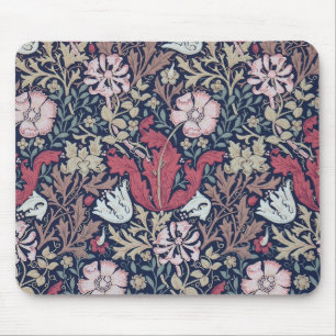 Vintages Blumenmuster, William Morris Mousepad