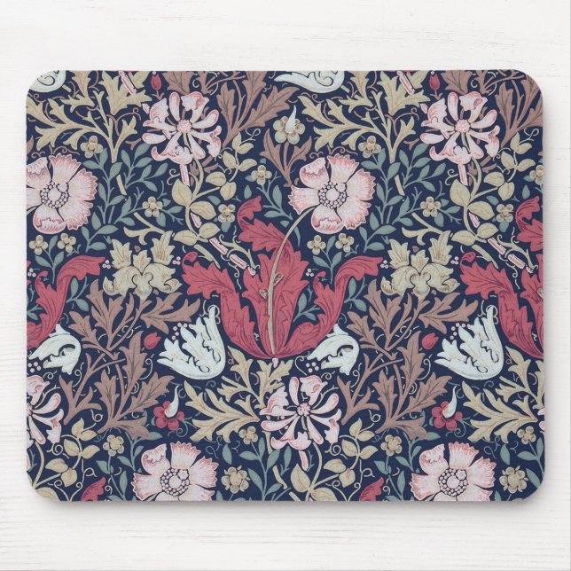 Vintages Blumenmuster, William Morris Mousepad (Vorne)