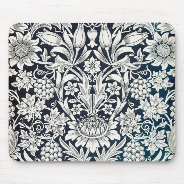 Vintages Blumenmuster, William Morris Mousepad (Vorne)