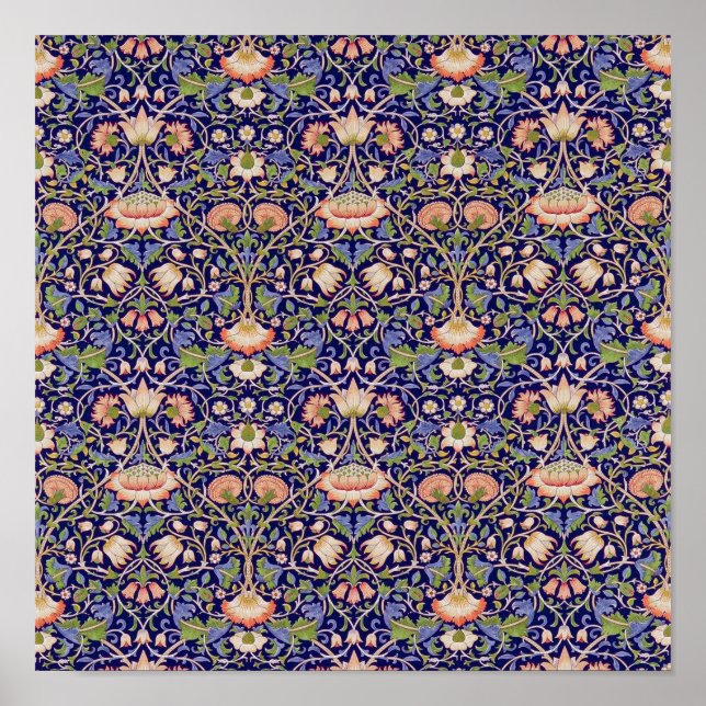 Vintages Blumenmuster, William Morris Poster (Vorne)