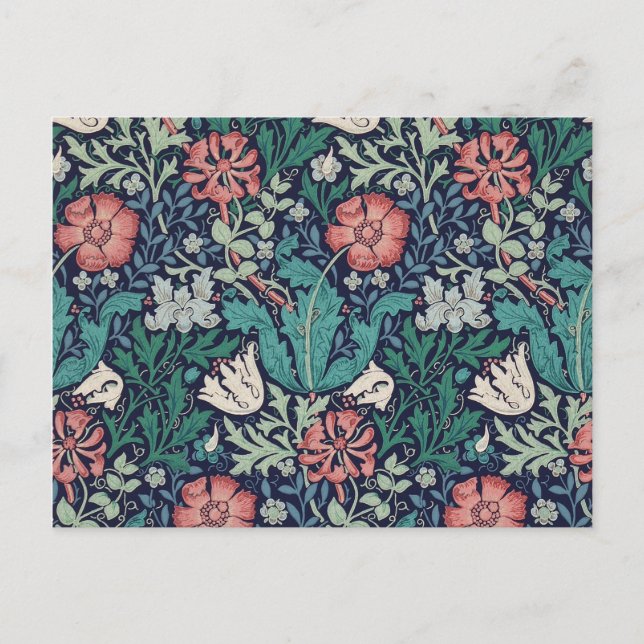 Vintages Blumenmuster, William Morris Postkarte (Vorderseite)