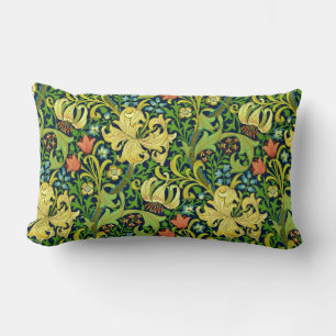 Vintages Blumenmuster William Morris Restauration Lendenkissen