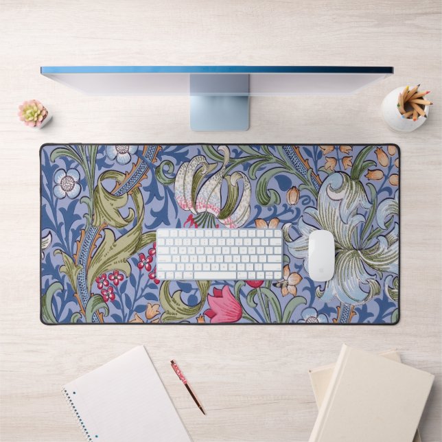 Vintages Blumenmuster, William Morris Schreibtischunterlage (Büro 1)