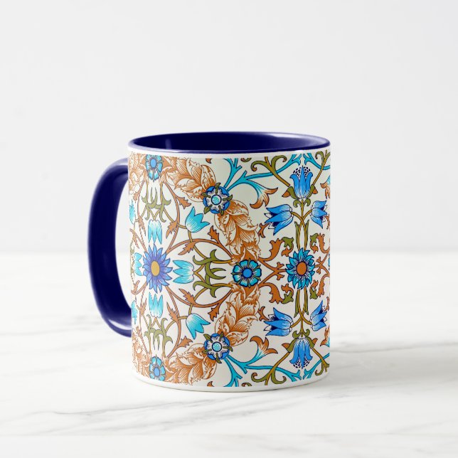 Vintages Blumenmuster, William Morris Tasse (Vorderseite Links)