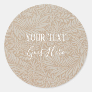 Vintages Blumenpapier Runder Aufkleber