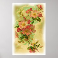 Vintages Blumenposter