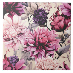 Vintages Blumenrosa Fliese