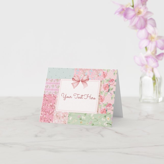 Vintages Blumenschrapbuch Karte (Orchidee)