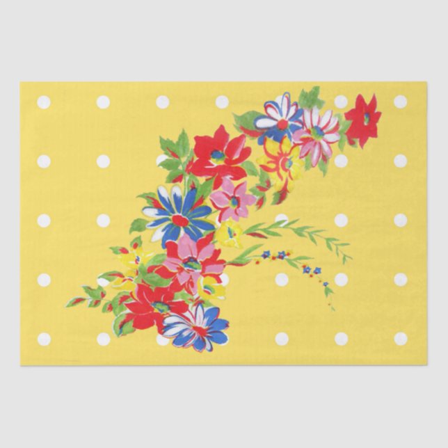 Vintages Blumenseidenpapier Seidenpapier (Vorderseite)