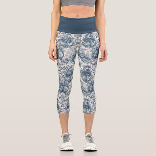 Vintages Blumenstrauß Capri Leggings