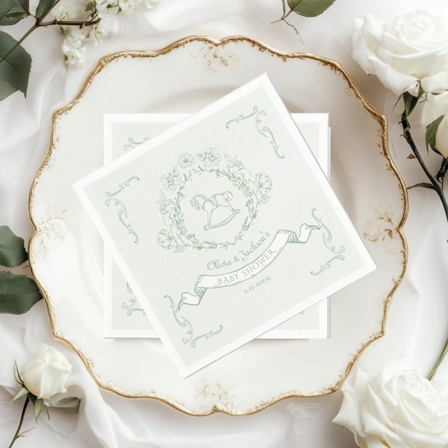 Vintages Blumenstrauß Chinoiserie Rodelbahn Serviette (Von Creator hochgeladen)