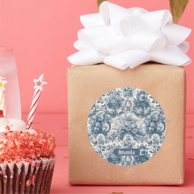 Vintages Blumenstrauß Runder Aufkleber (Party)